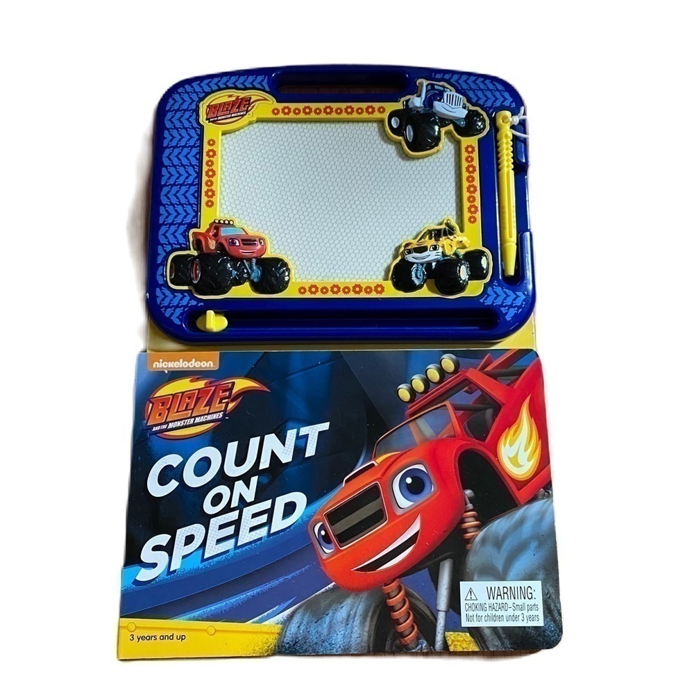Nickelodeon Blaze Count on Speed Board Book Hardcover Blue Kids Monster Truck